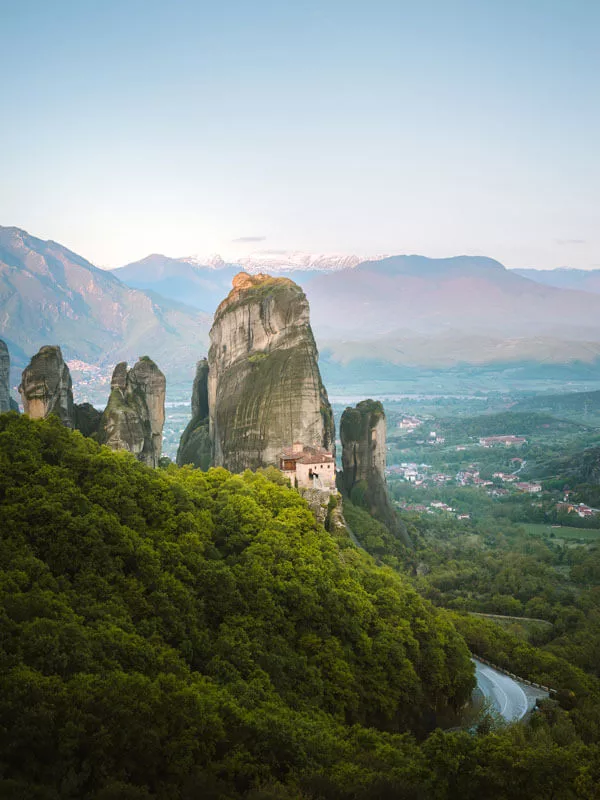 Meteora view with valley