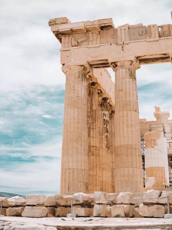 One-side-of-Parthenon-in-a-cloude-day